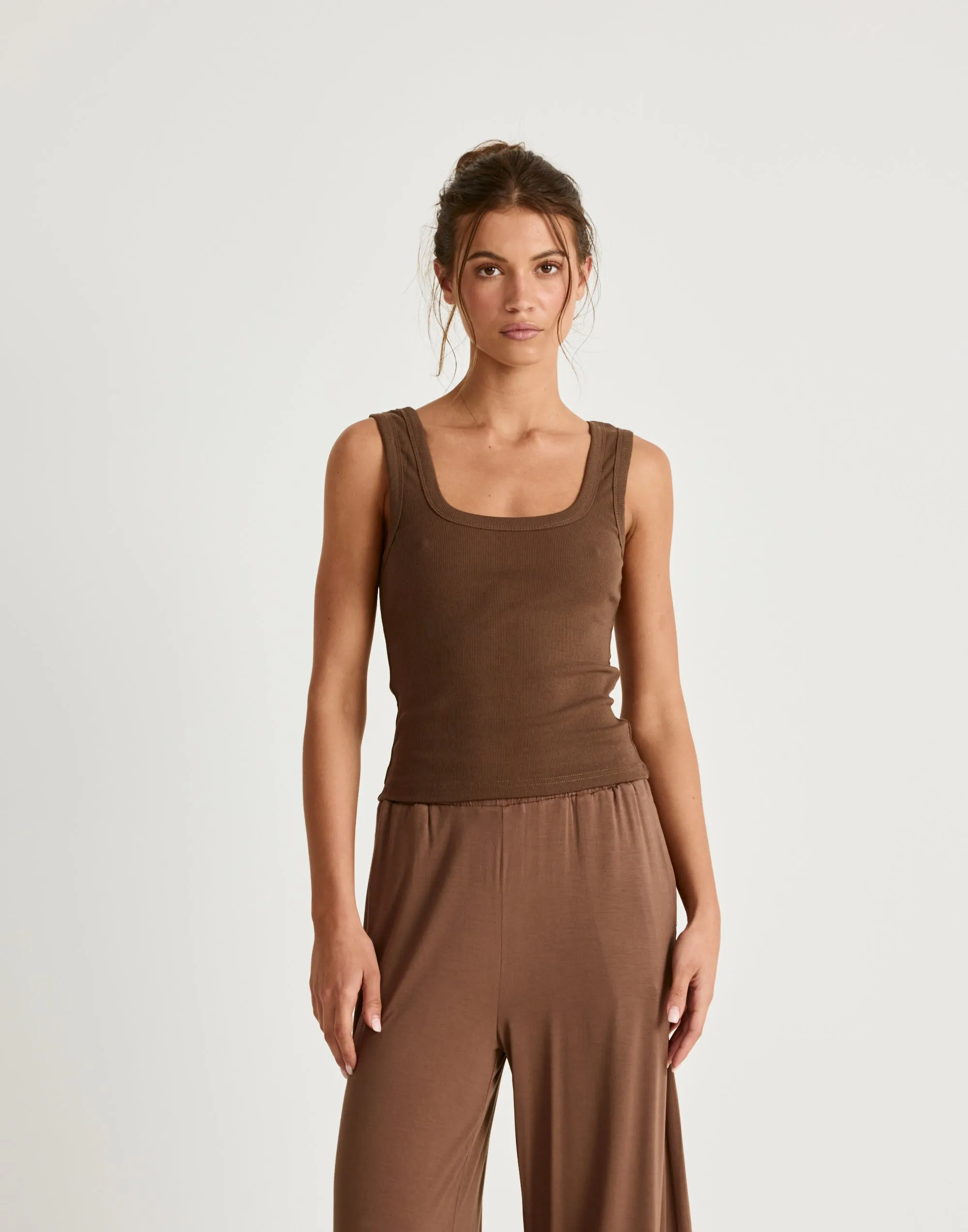 Jayden Tank (Chocolate) sold by Charcoal Clothing product image thumbnail 2
