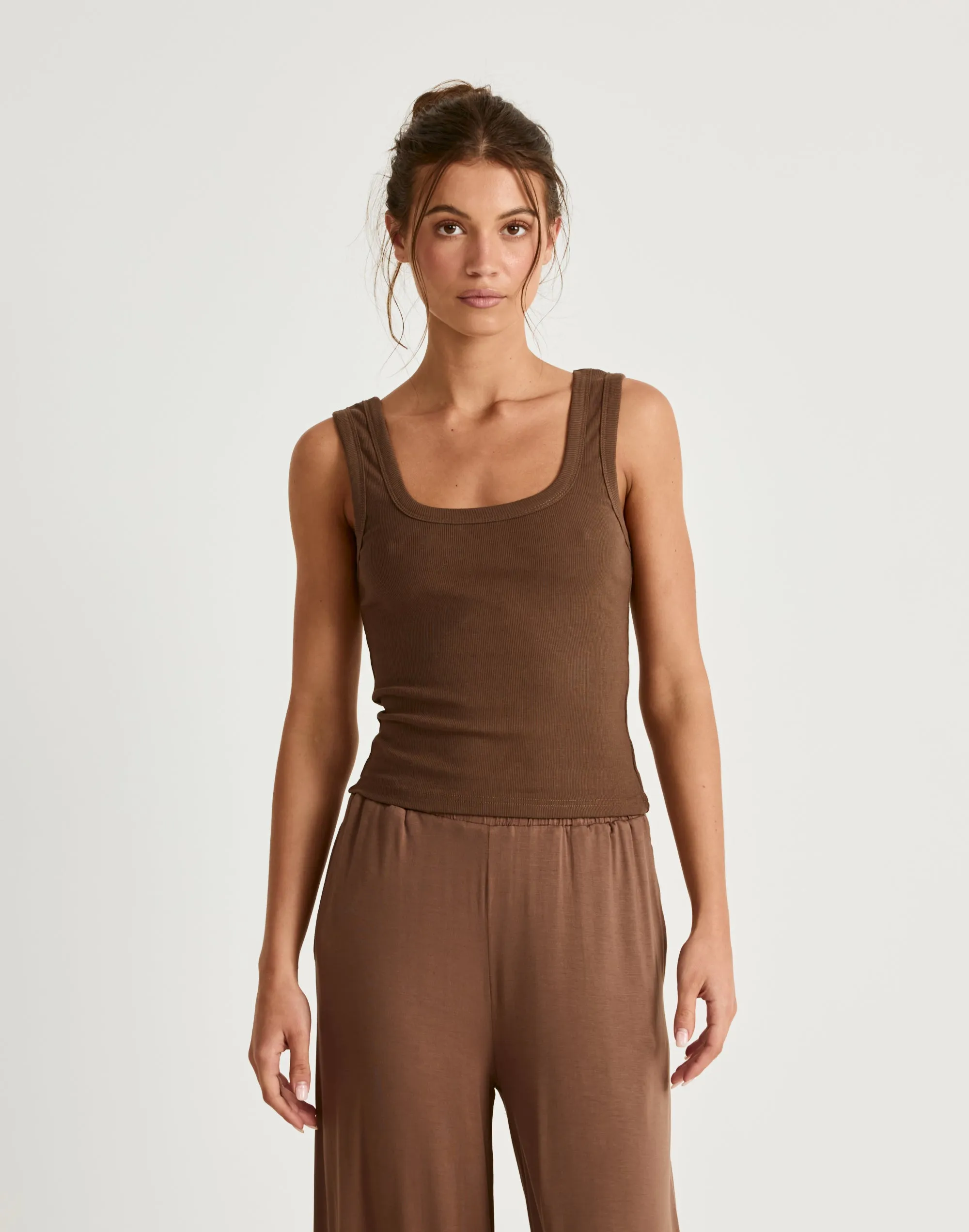Jayden Tank (Chocolate) sold by Charcoal Clothing product image thumbnail 3