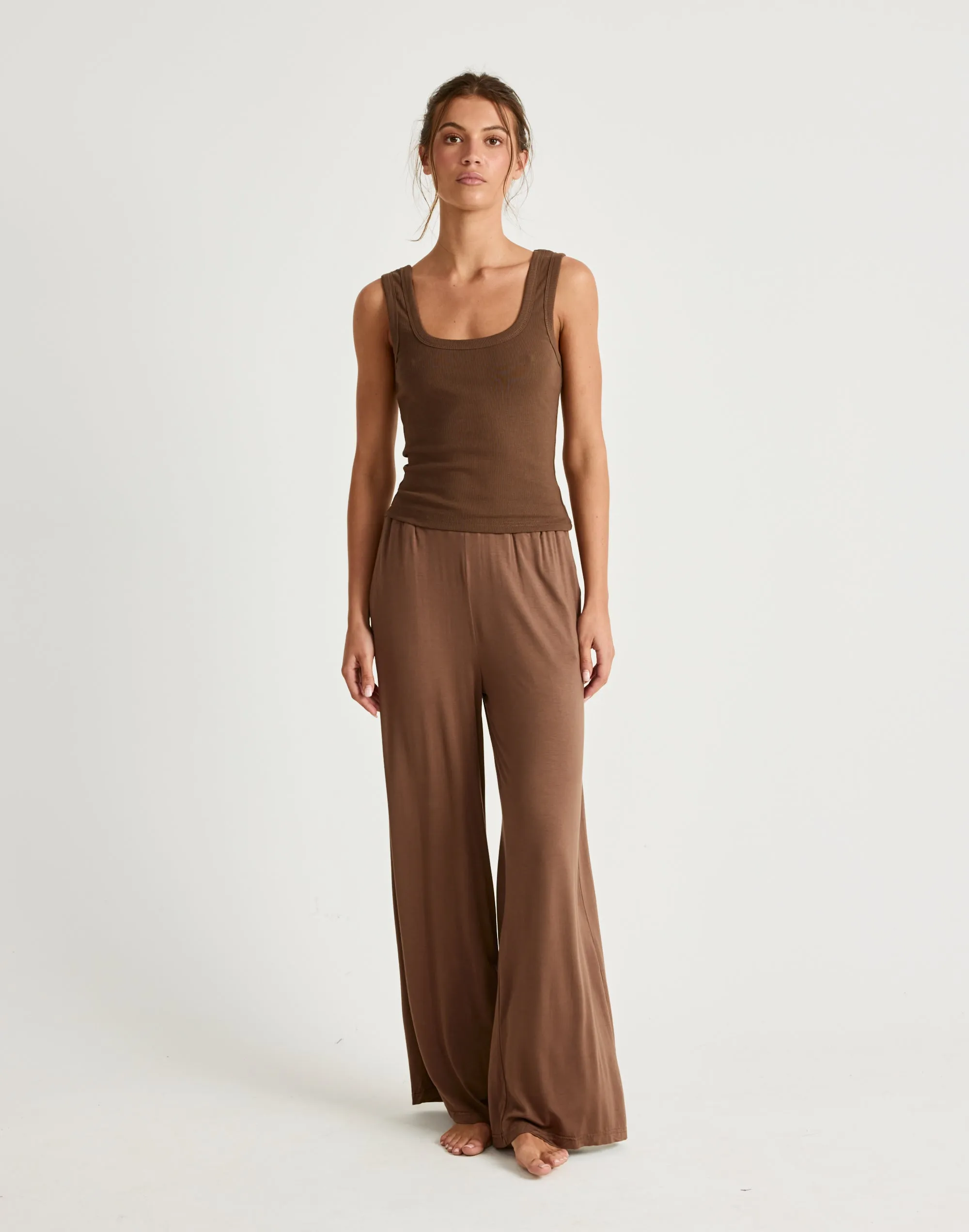 Jayden Tank (Chocolate) sold by Charcoal Clothing