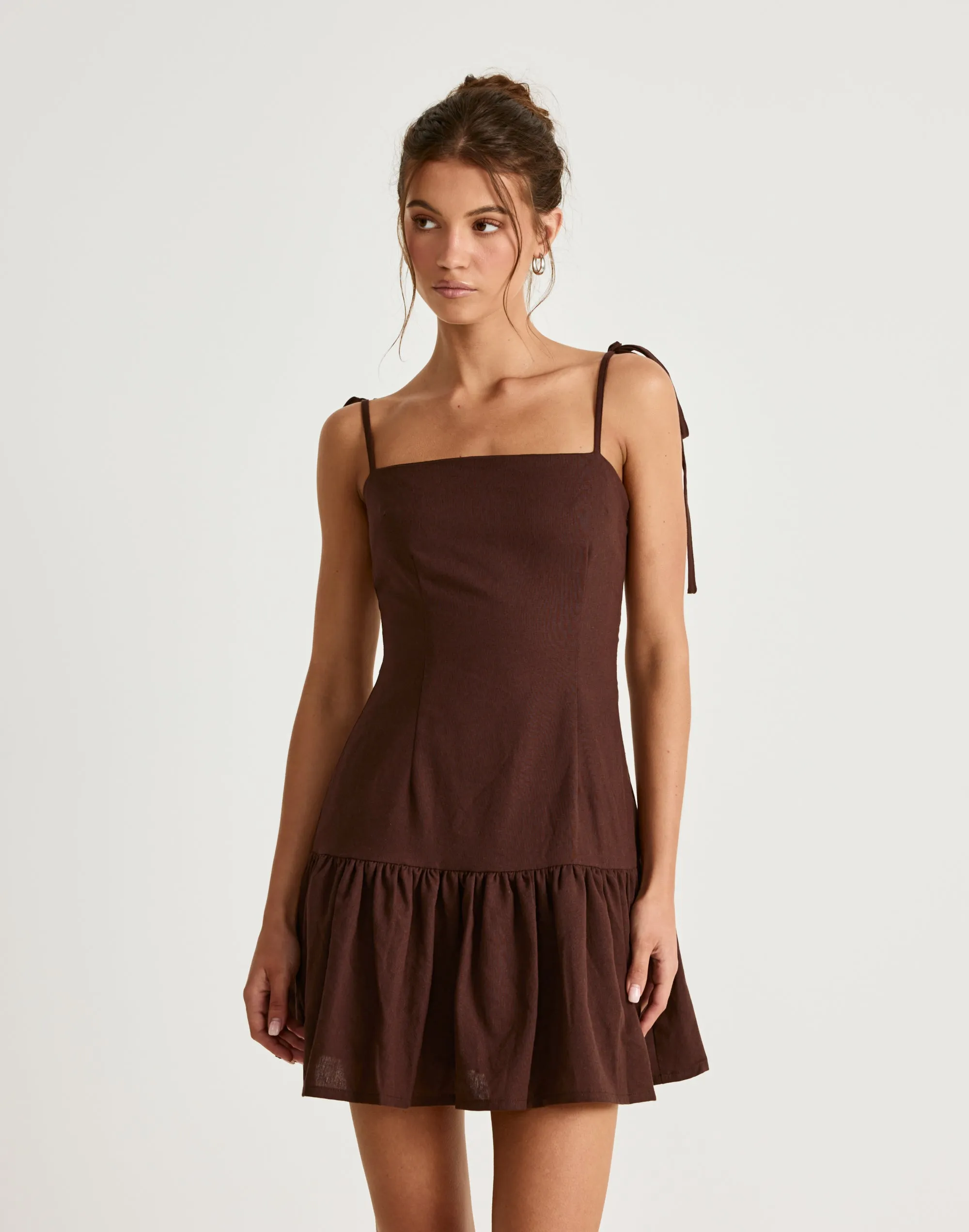 Hazel Mini Dress (Chocolate) sold by Charcoal Clothing product image thumbnail 2