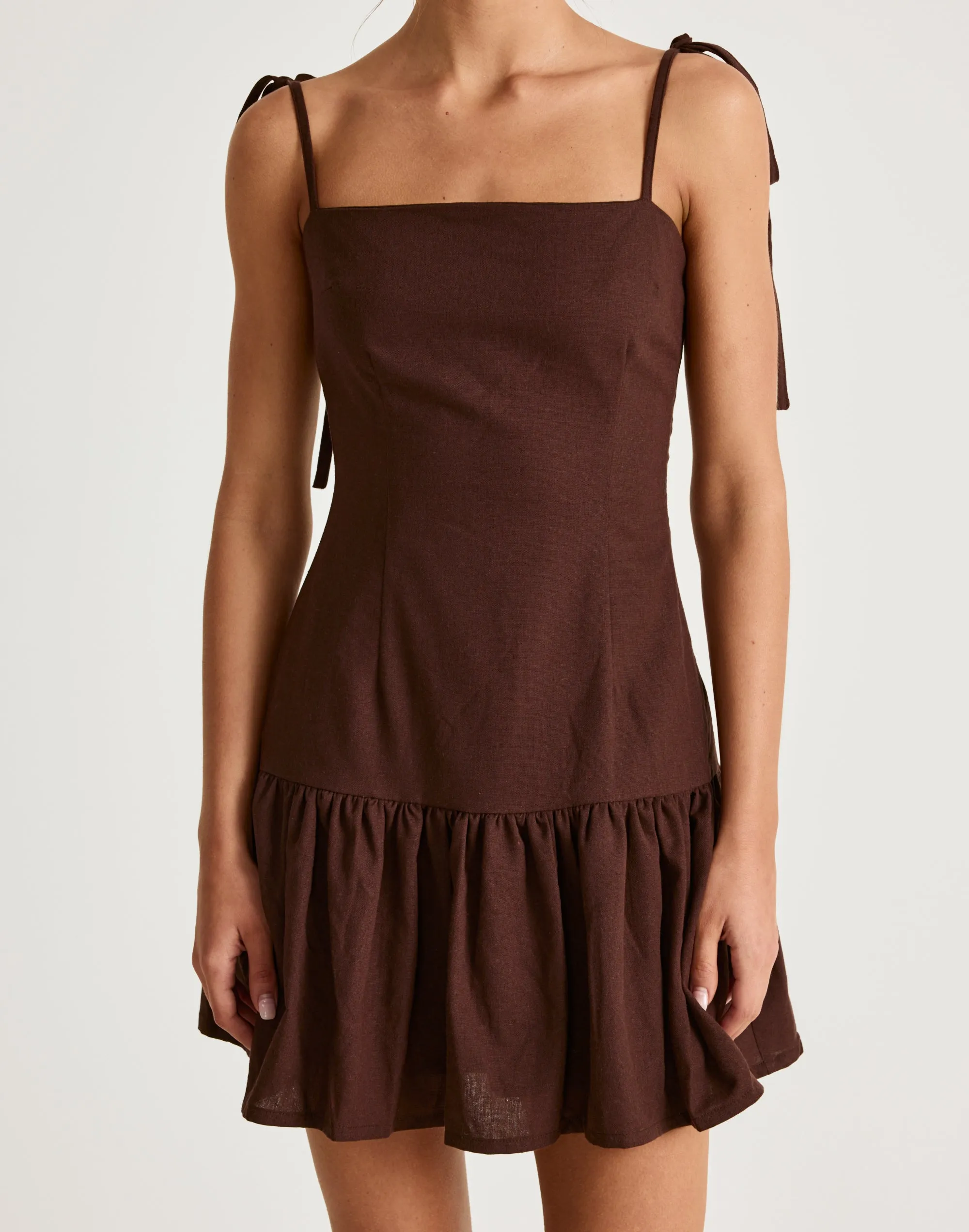 Hazel Mini Dress (Chocolate) sold by Charcoal Clothing product image thumbnail 3