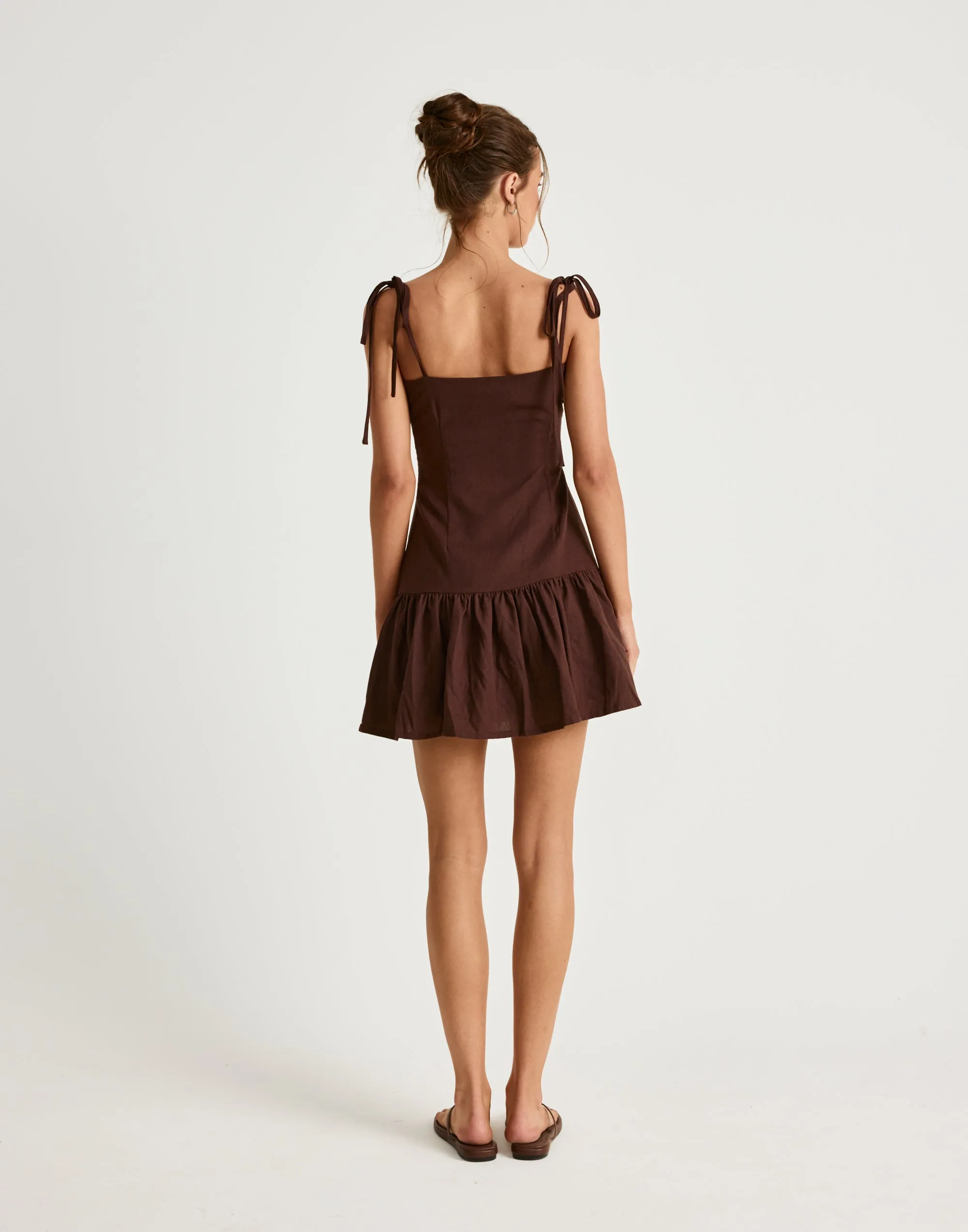 Hazel Mini Dress (Chocolate) sold by Charcoal Clothing product image thumbnail 4