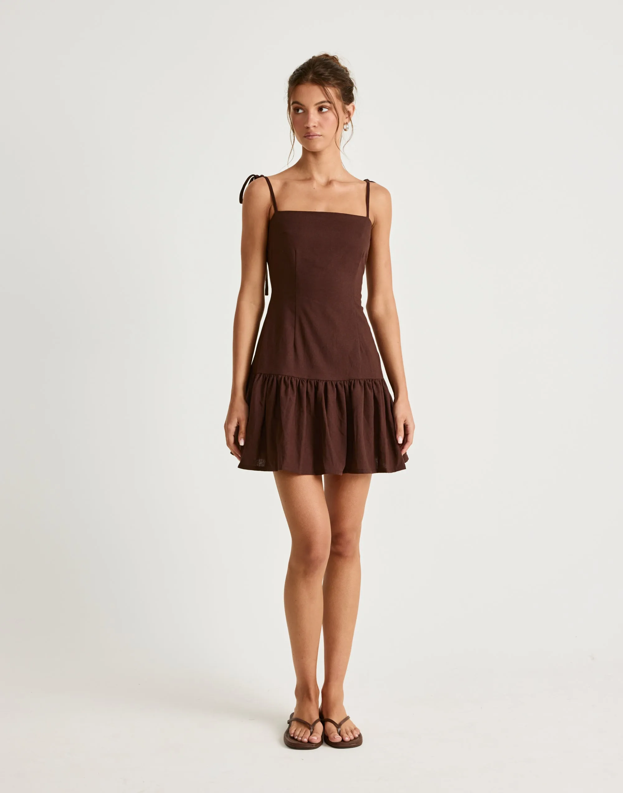Hazel Mini Dress (Chocolate) sold by Charcoal Clothing product image thumbnail 5