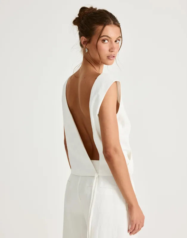 Ariel Top (White) sold by Charcoal Clothing