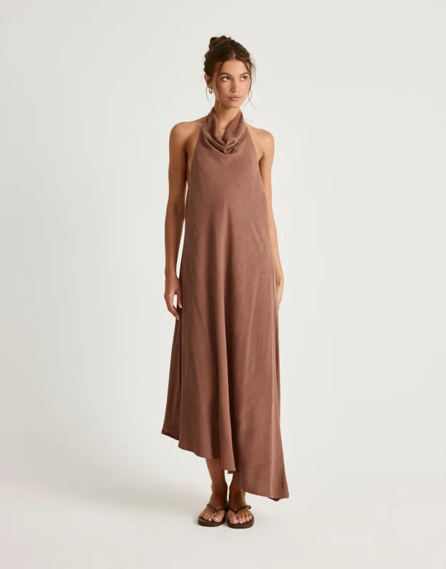 Mila Maxi Dress (Oak) sold by Charcoal Clothing