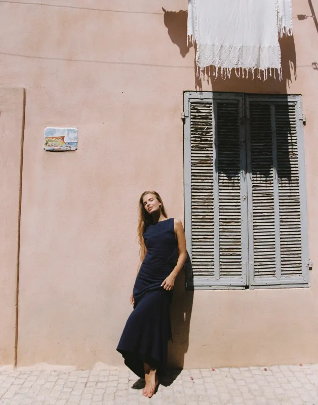 Aleah Maxi Skirt (Navy) sold by Charcoal Clothing