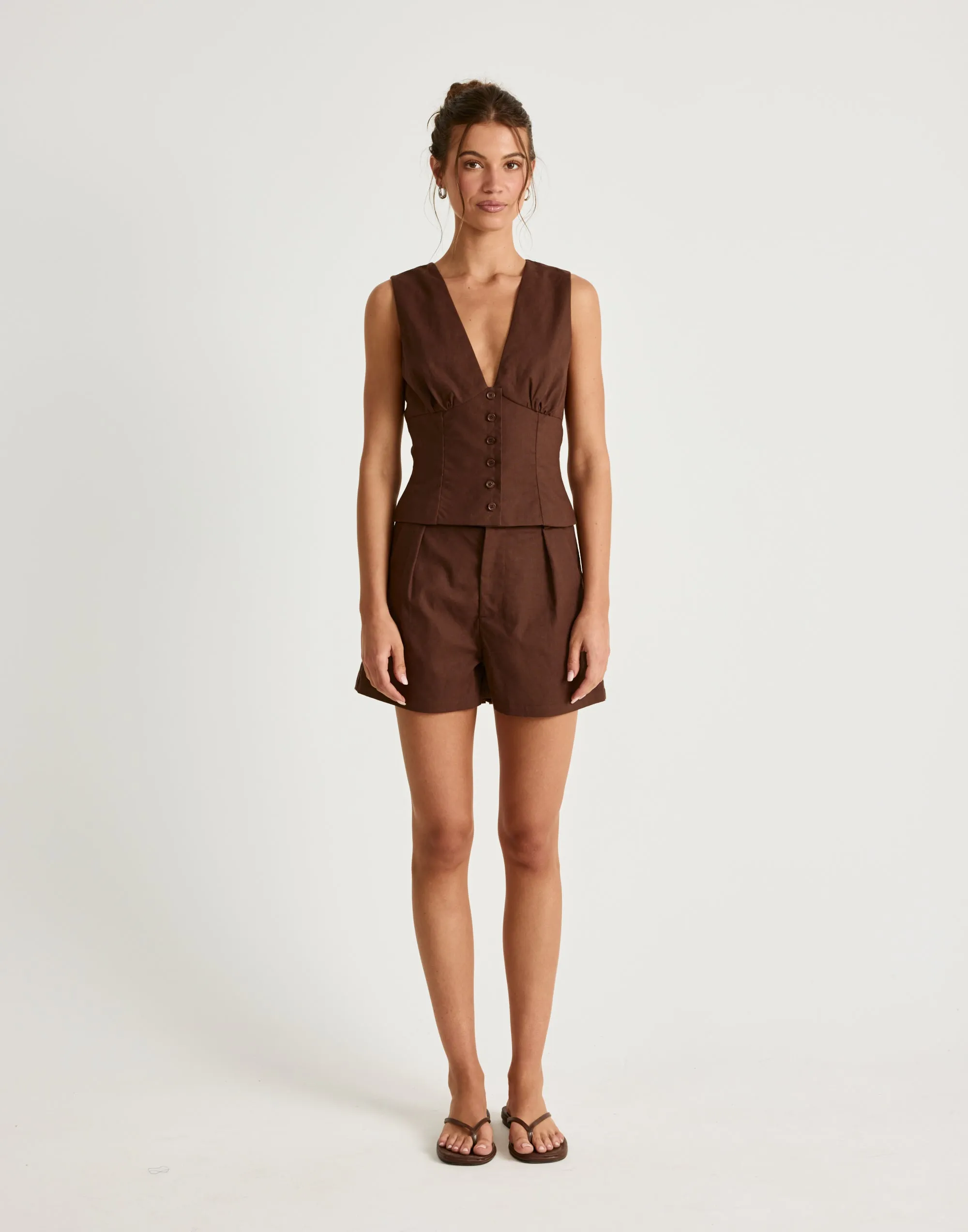 Nautical Top (Chocolate) sold by Charcoal Clothing