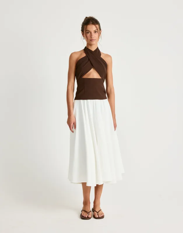 Sara Top (Chocolate) sold by Charcoal Clothing