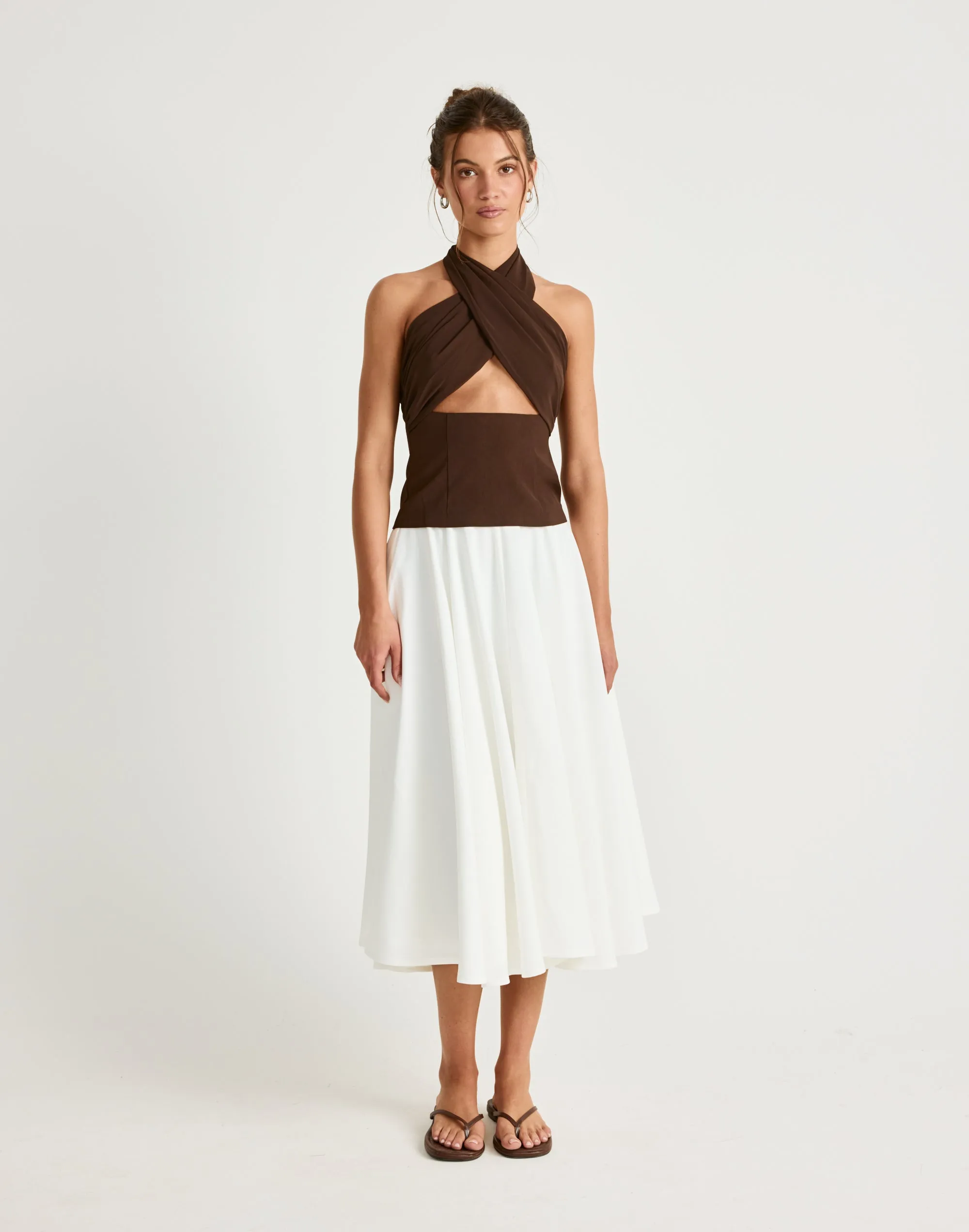 Sara Top (Chocolate) sold by Charcoal Clothing