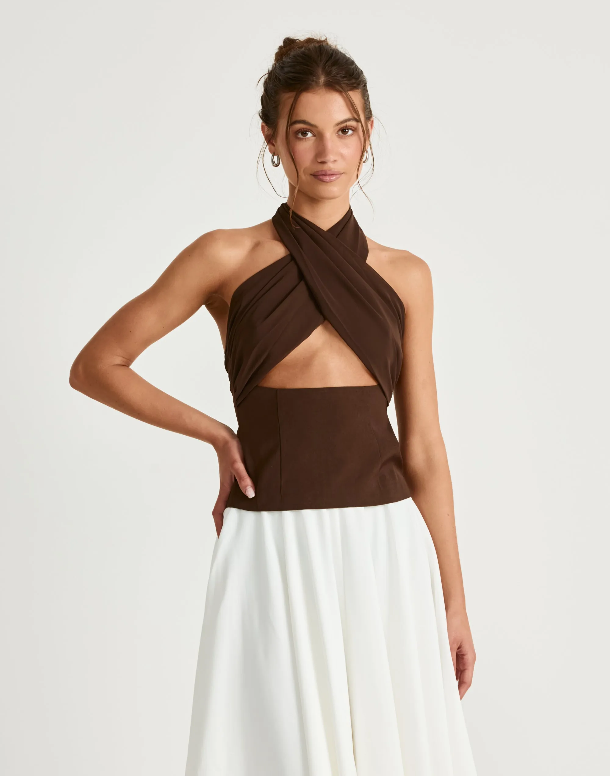 Sara Top (Chocolate) sold by Charcoal Clothing product image thumbnail 4