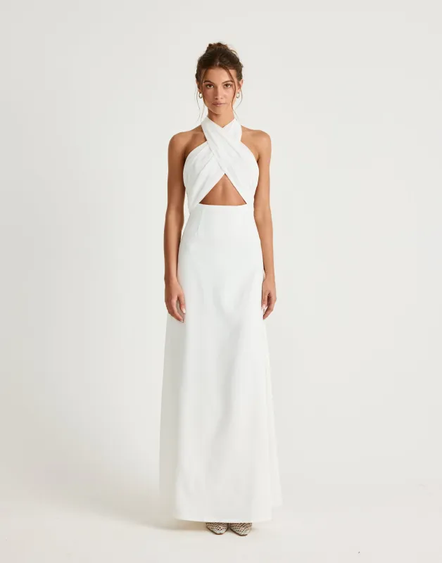 Sara Maxi Dress (White) sold by Charcoal Clothing