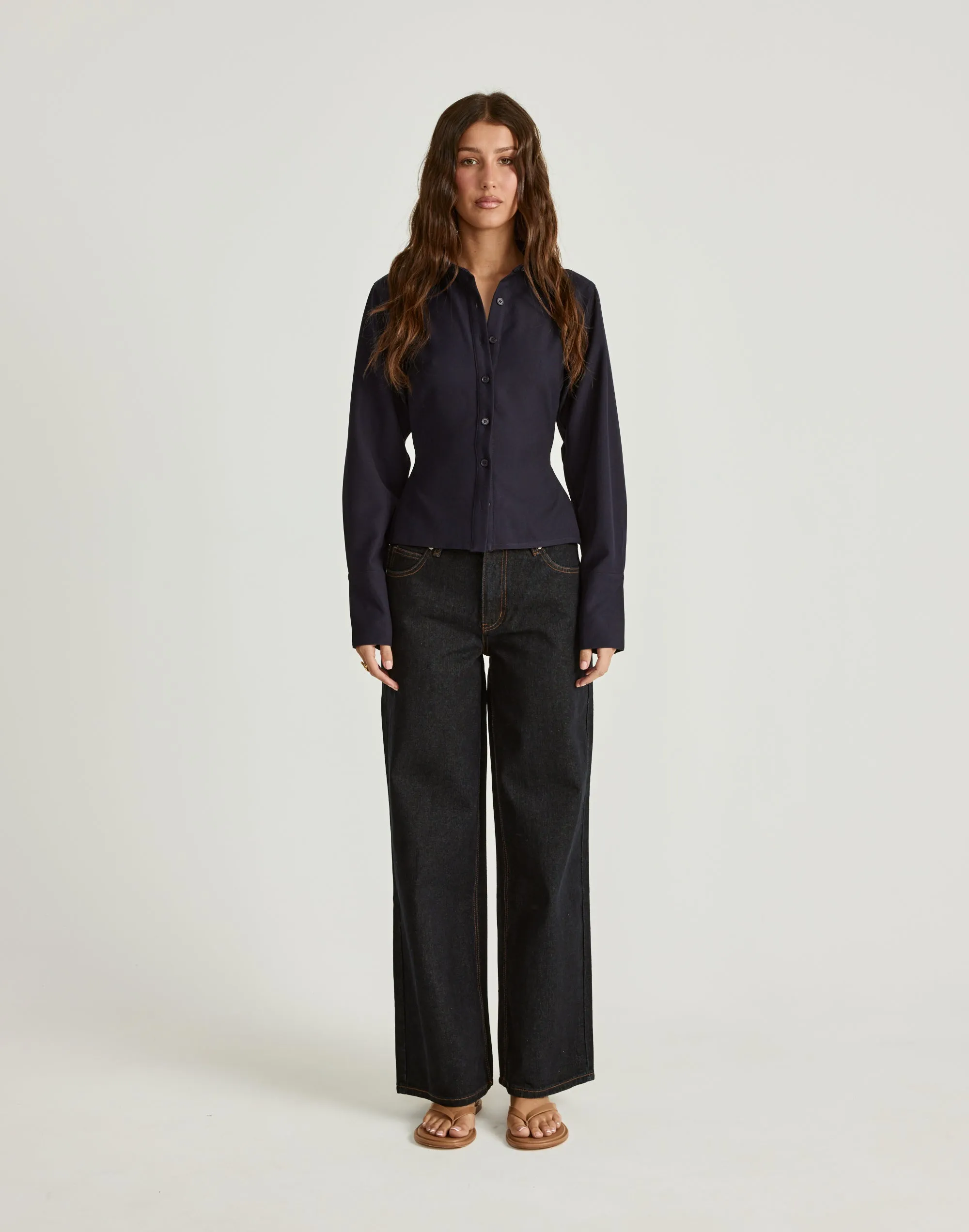 Alice Shirt (Navy) sold by Charcoal Clothing