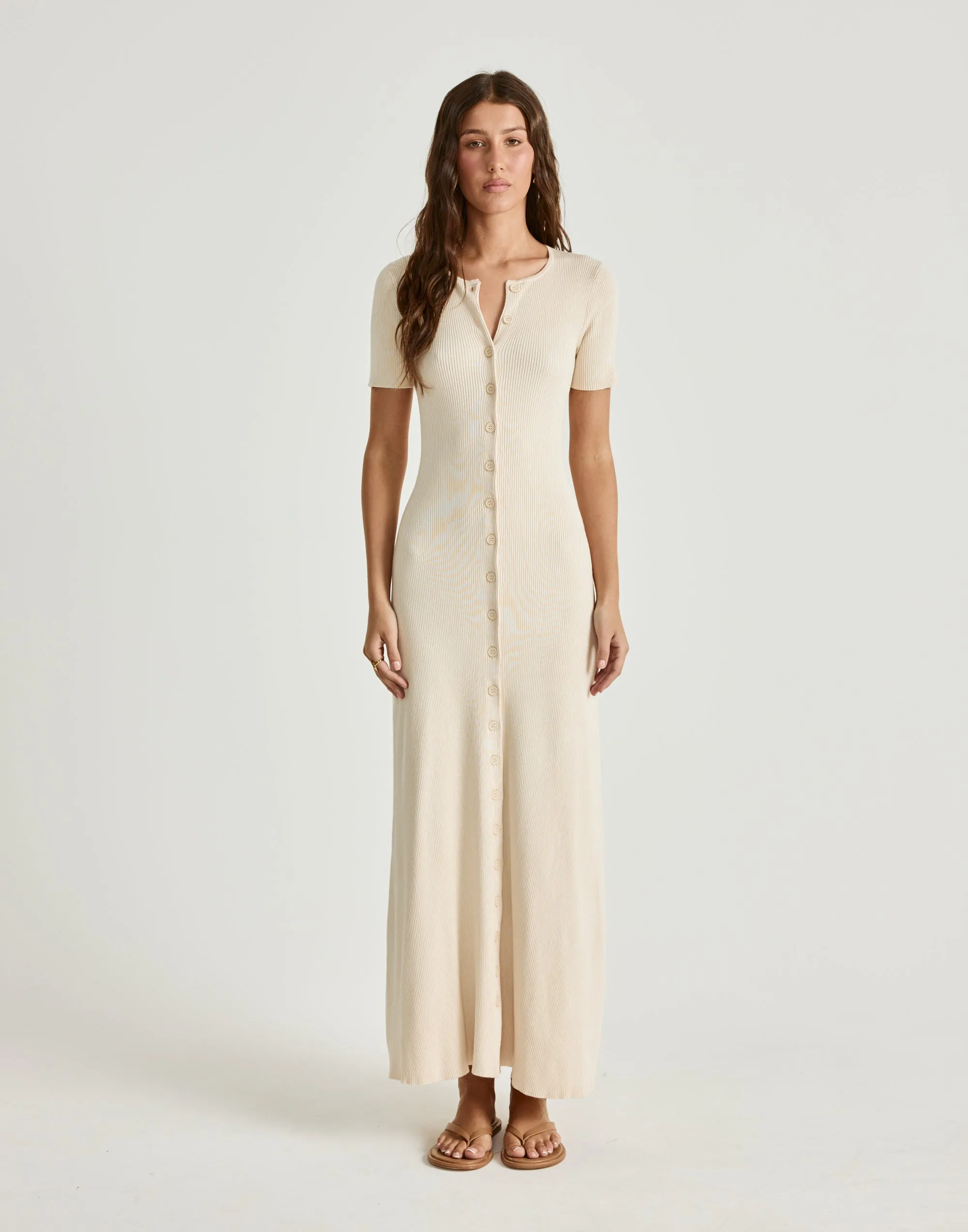 Enya Maxi Dress (Vanilla) sold by Charcoal Clothing