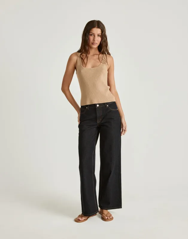 Gunnar Top (Dark Sand) sold by Charcoal Clothing