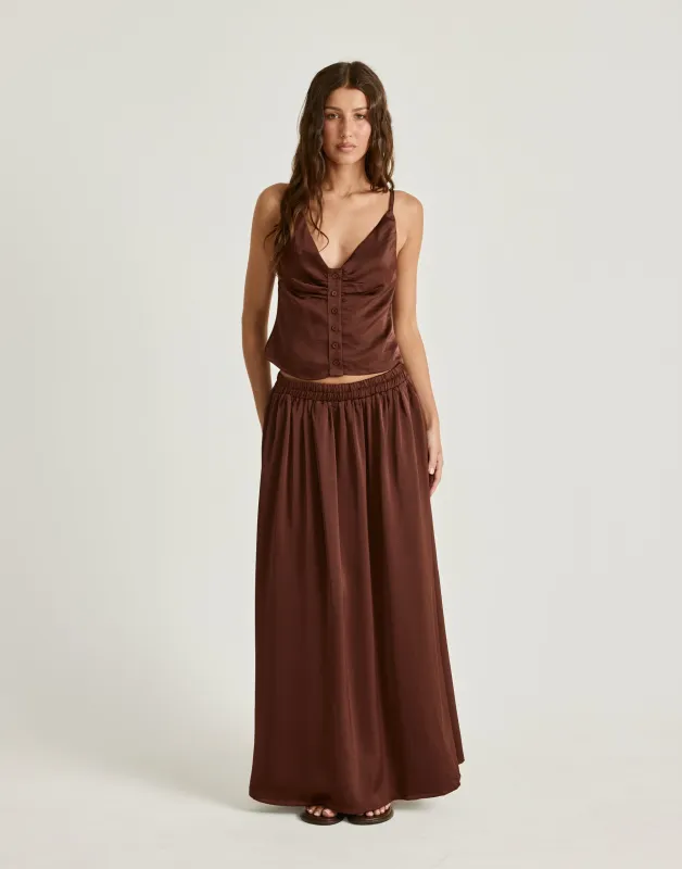 Enzo Top (Chocolate) sold by Charcoal Clothing