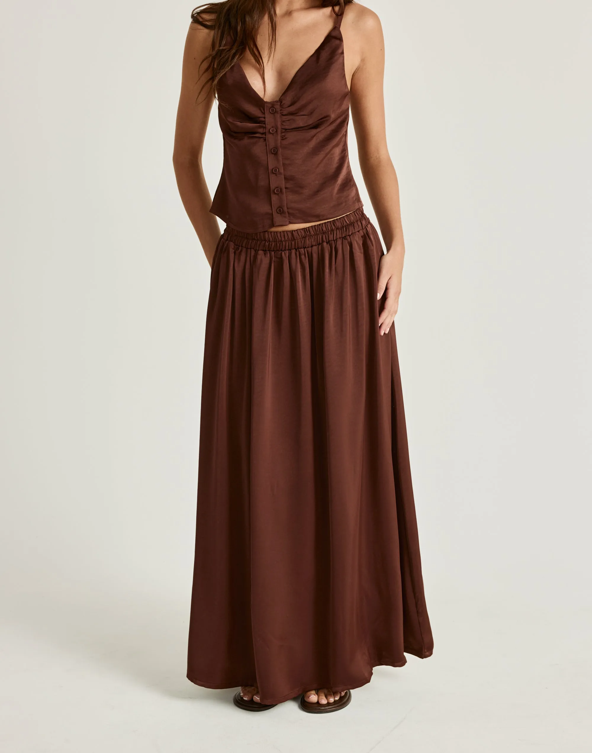 Enzo Maxi Skirt (Chocolate) sold by Charcoal Clothing product image thumbnail 2