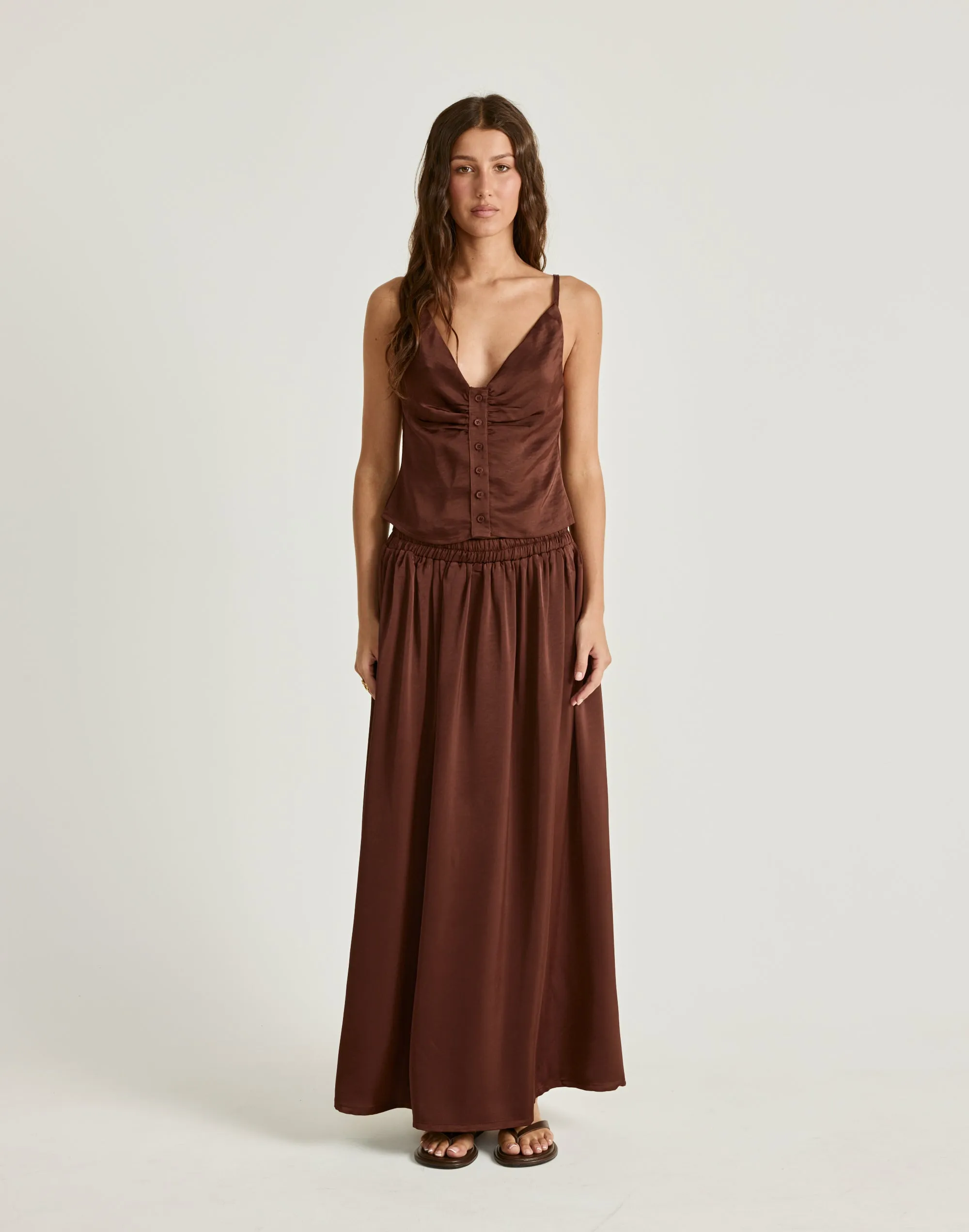Enzo Maxi Skirt (Chocolate) sold by Charcoal Clothing product image thumbnail 5