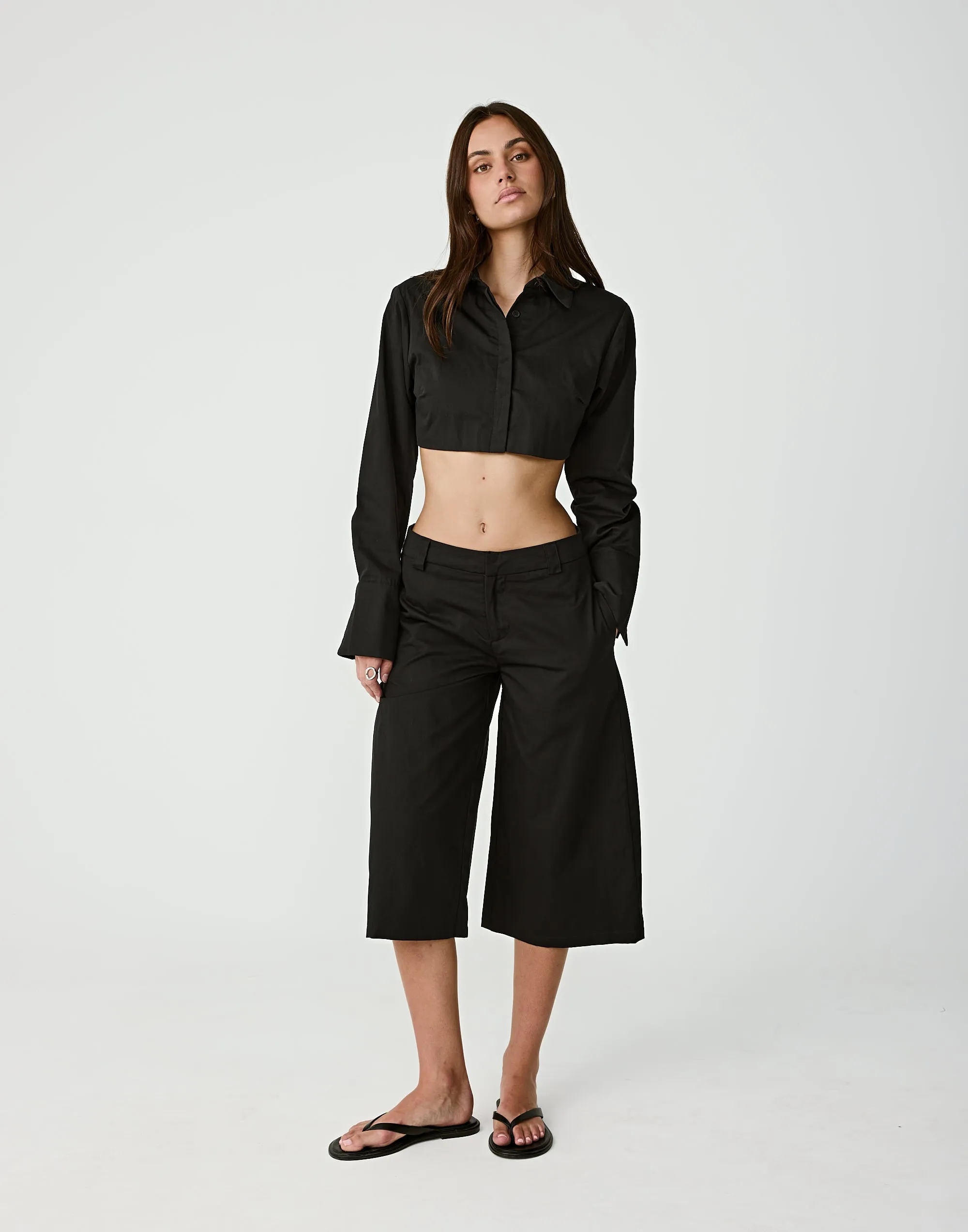 Ryley Midi Pants (Black) sold by Charcoal Clothing