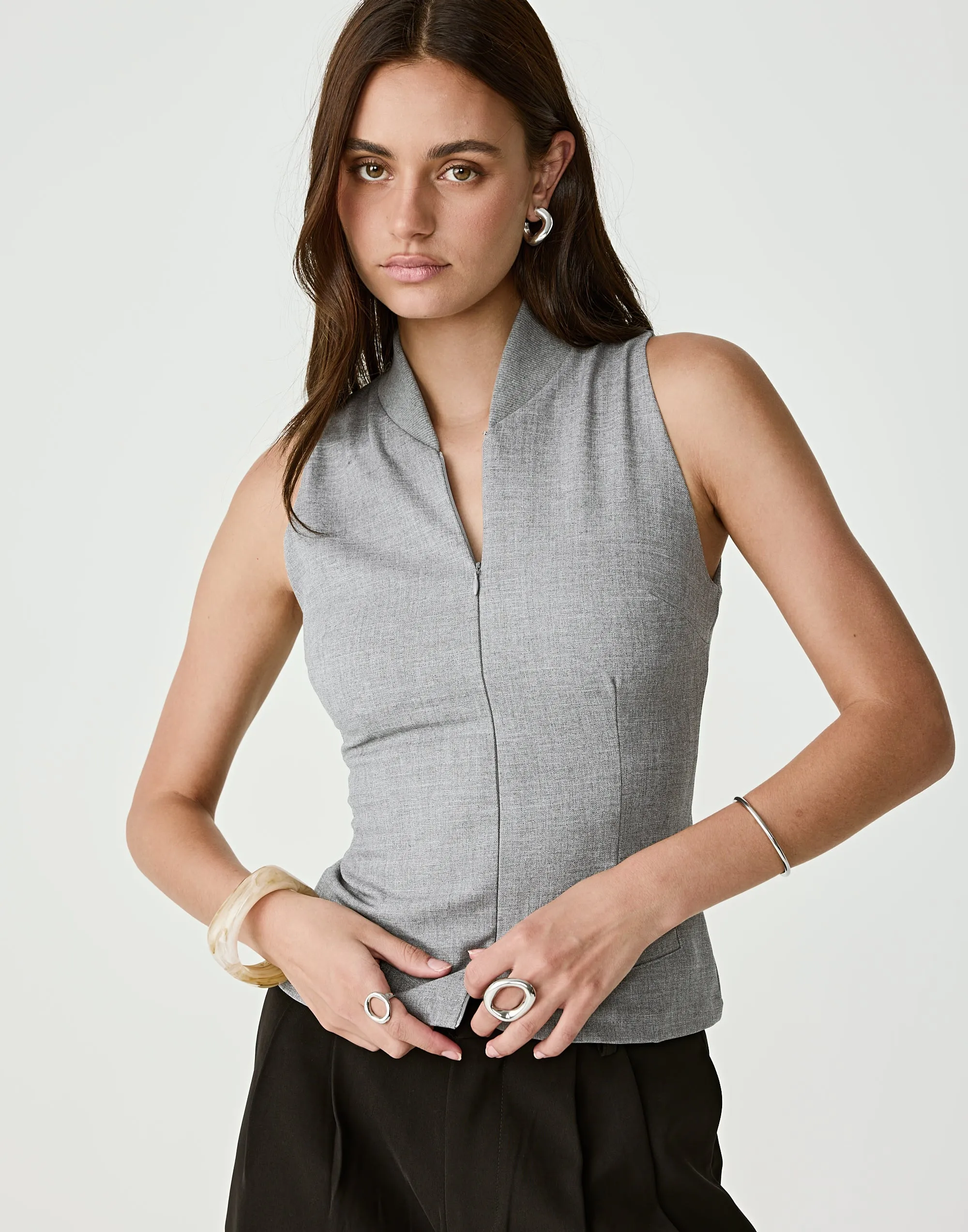 Callum Top (Grey) sold by Charcoal Clothing product image thumbnail 2