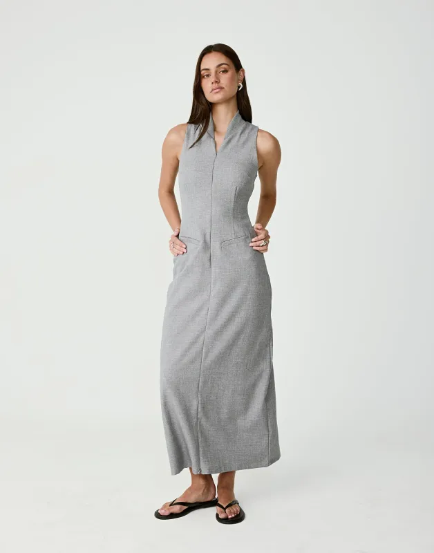 Callum Maxi Dress (Grey) sold by Charcoal Clothing