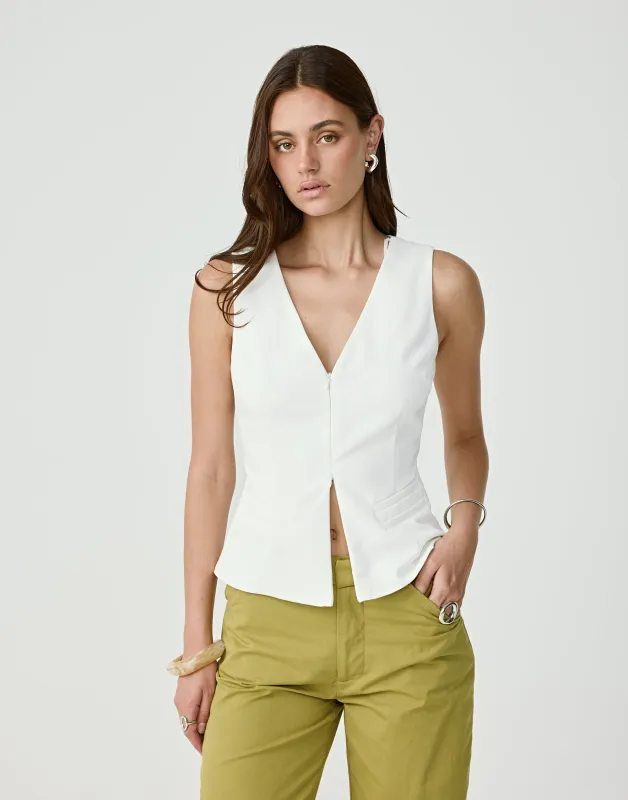 Cohen Top (White) sold by Charcoal Clothing