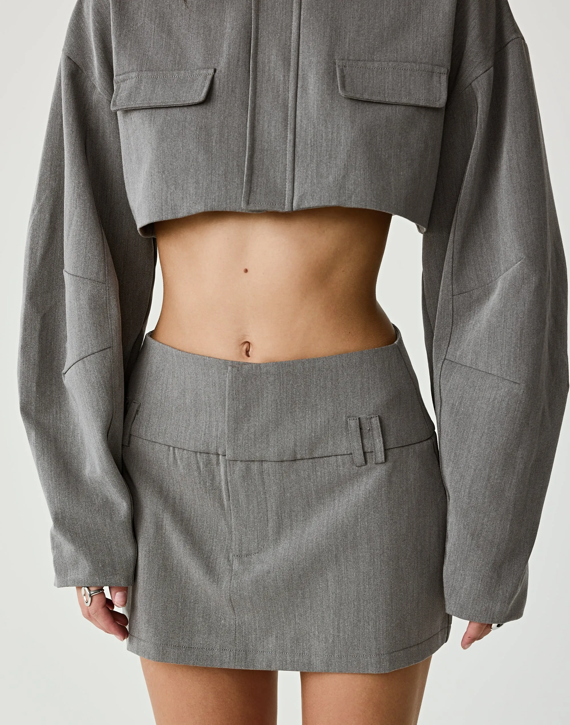 Dillon Mini Skirt (Grey) sold by Charcoal Clothing product image thumbnail 3