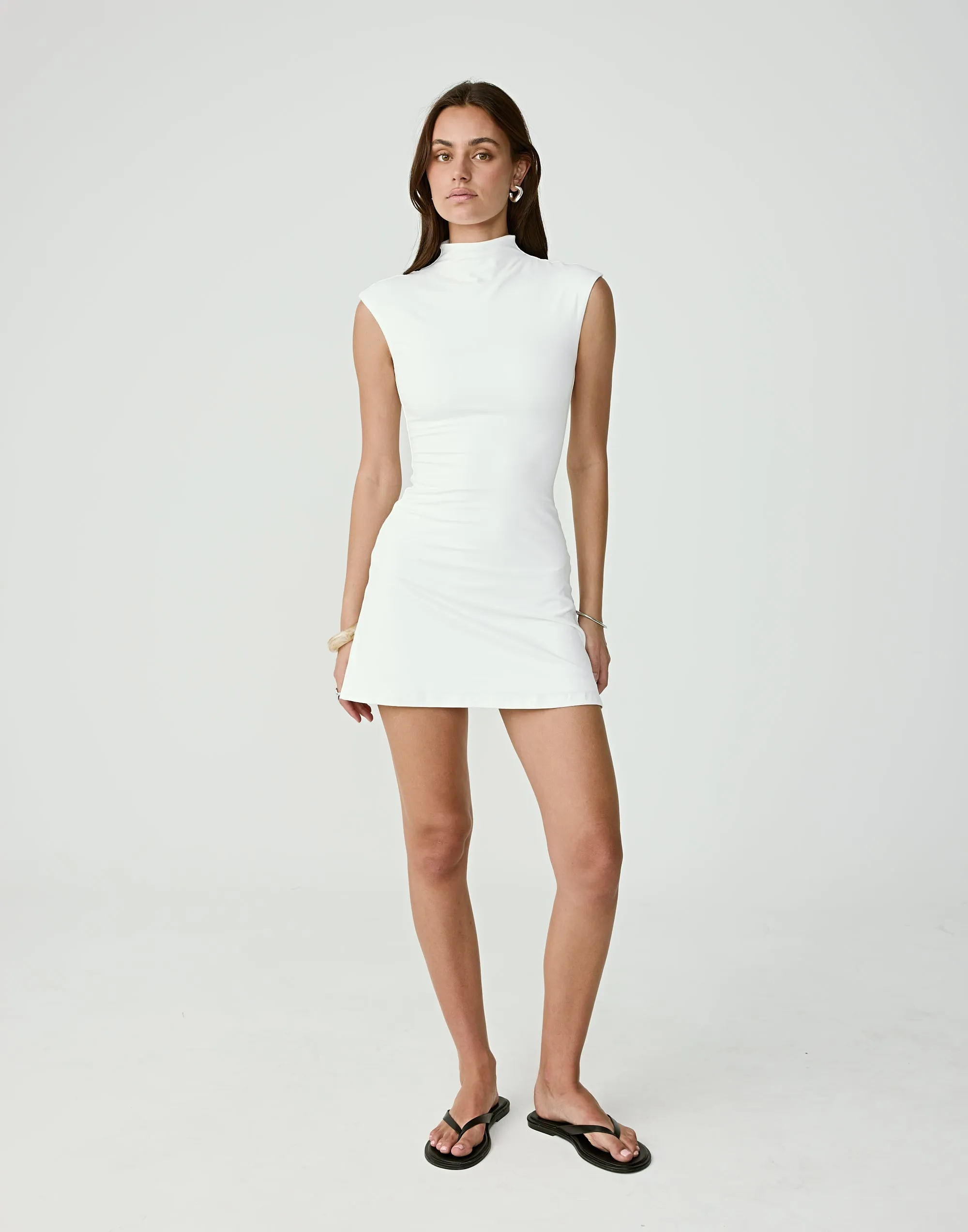 Daney Mini Dress (White) sold by Charcoal Clothing