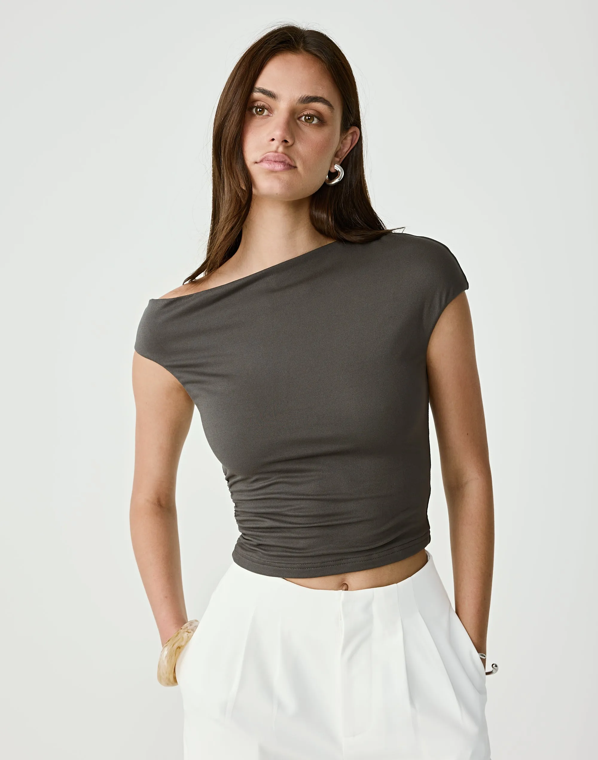 Dolly Top (Slate) sold by Charcoal Clothing product image thumbnail 3
