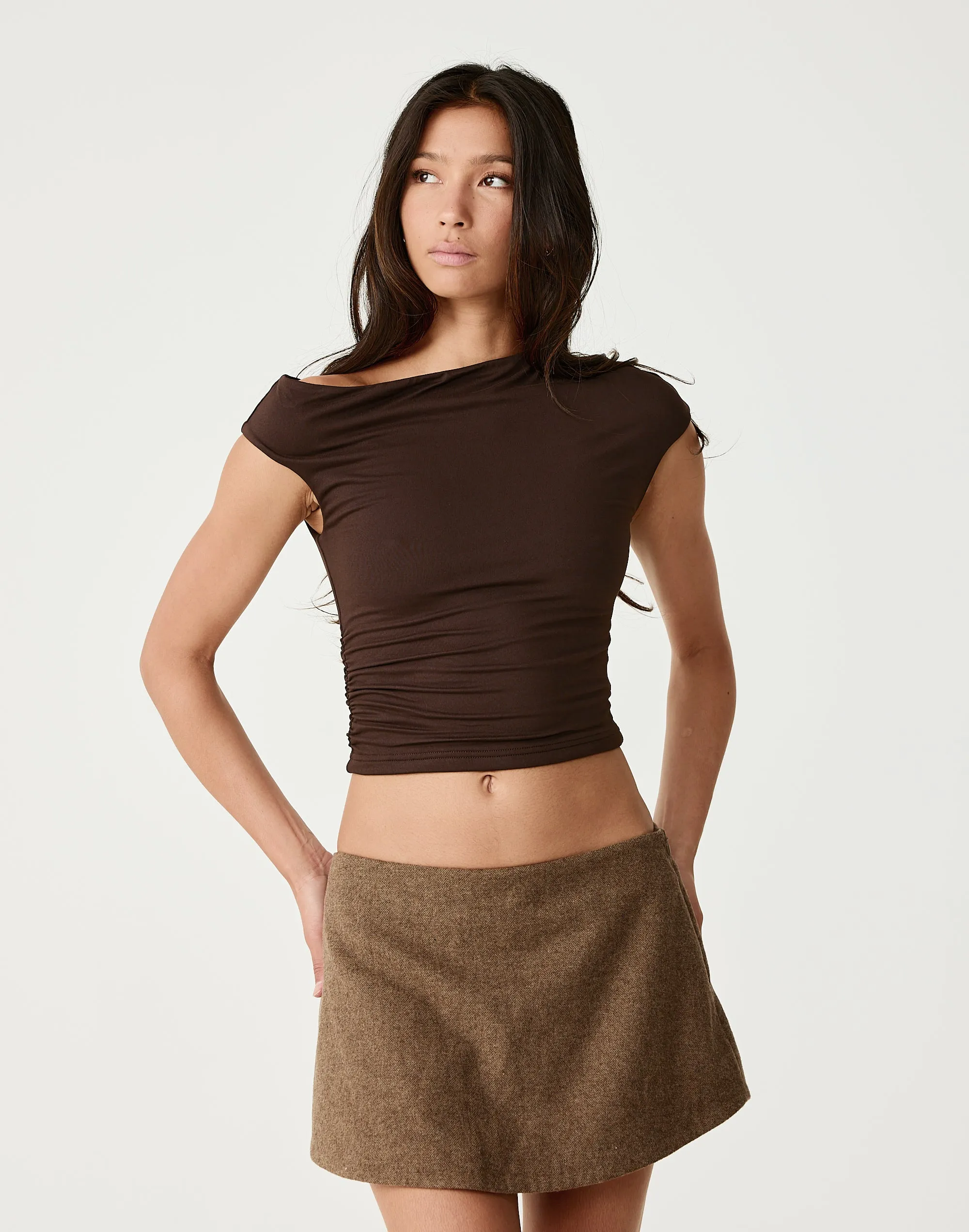 Dolly Top (Chocolate) sold by Charcoal Clothing product image thumbnail 3