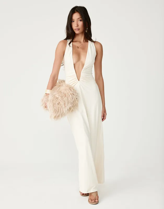 Avril Maxi Dress (Oat) sold by Charcoal Clothing