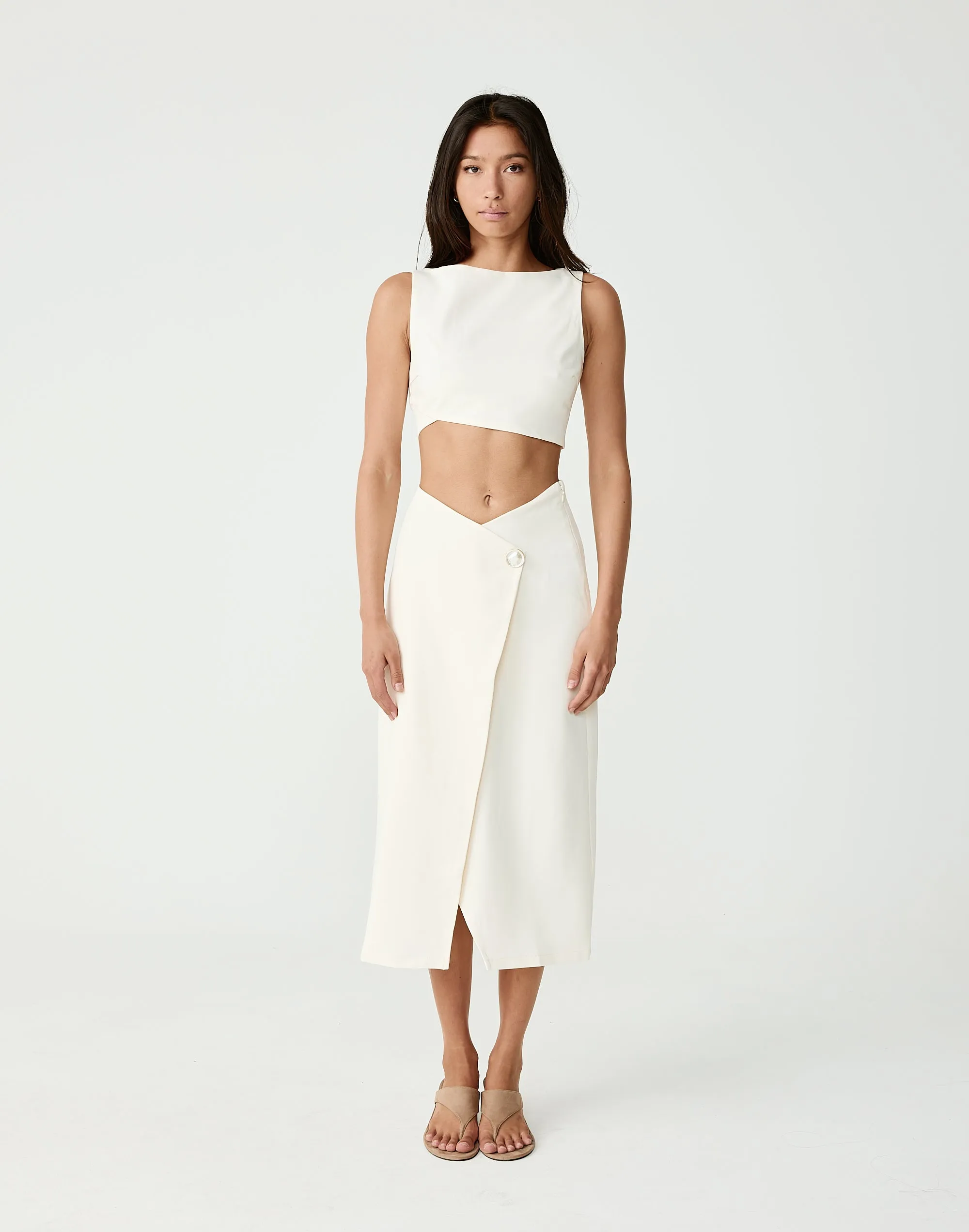 Kailou Midi Skirt (Cream) sold by Charcoal Clothing product image thumbnail 5