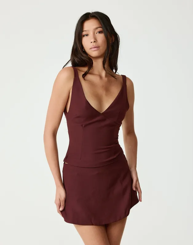 Mio Top (Wine) sold by Charcoal Clothing