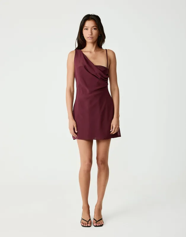 Davina Mini Dress (Berry) sold by Charcoal Clothing