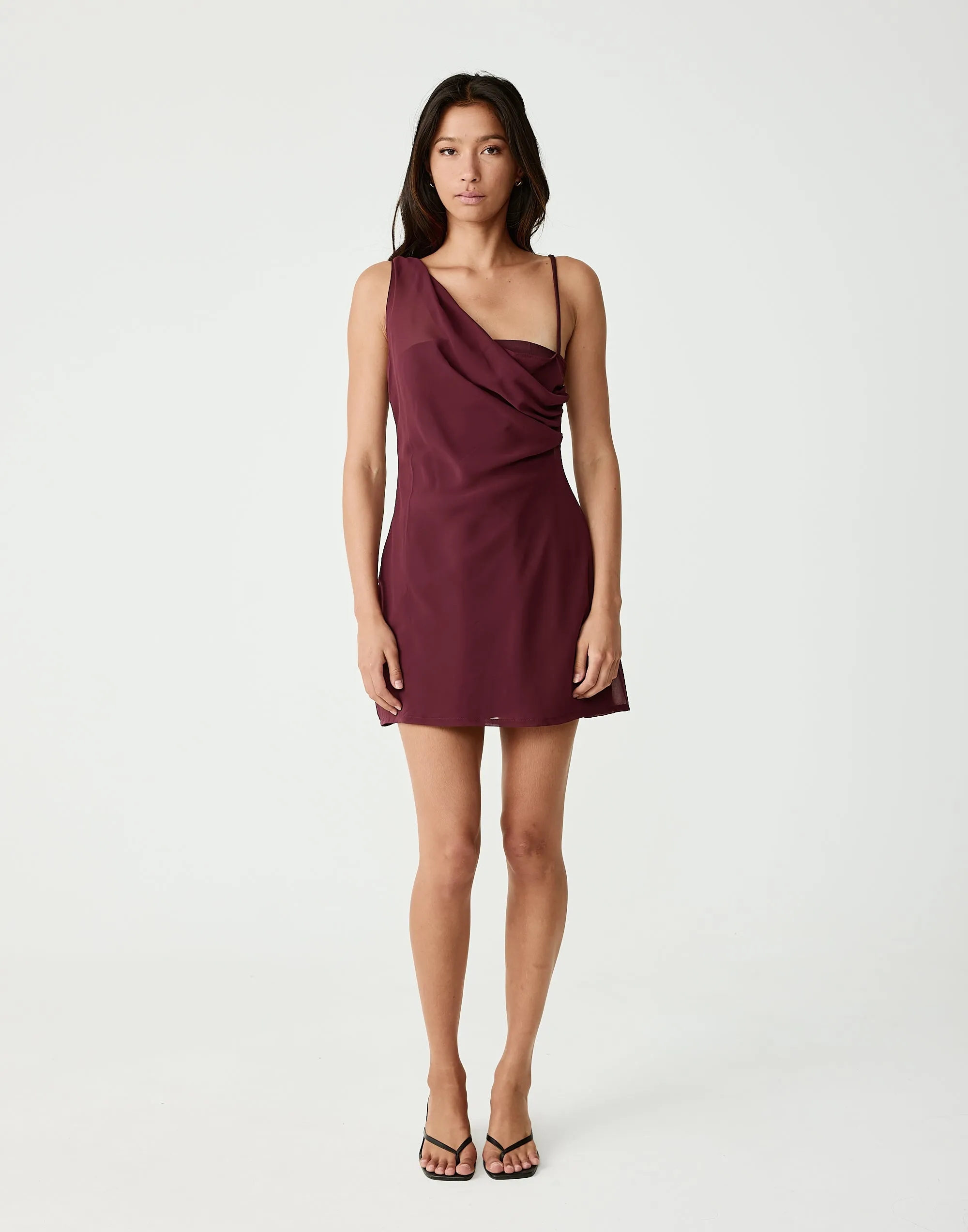 Davina Mini Dress (Berry) sold by Charcoal Clothing