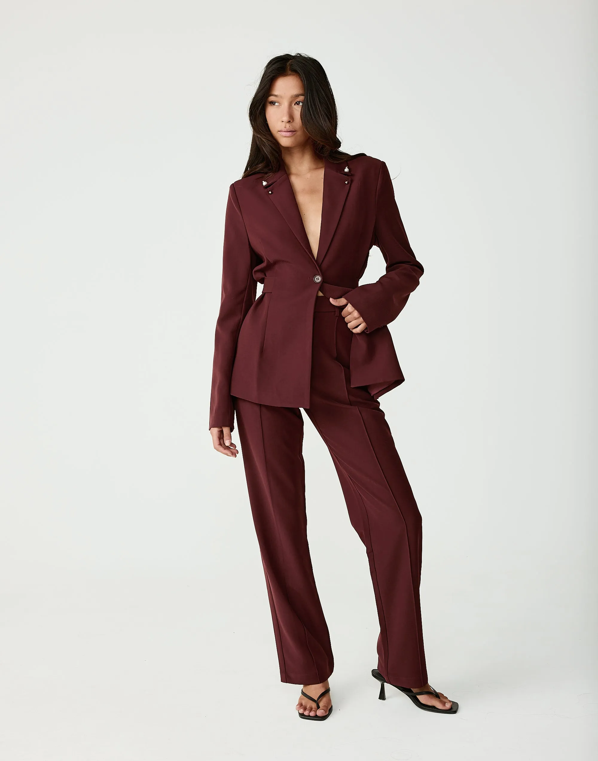 Quinn Blazer (Wine) sold by Charcoal Clothing product image thumbnail 5