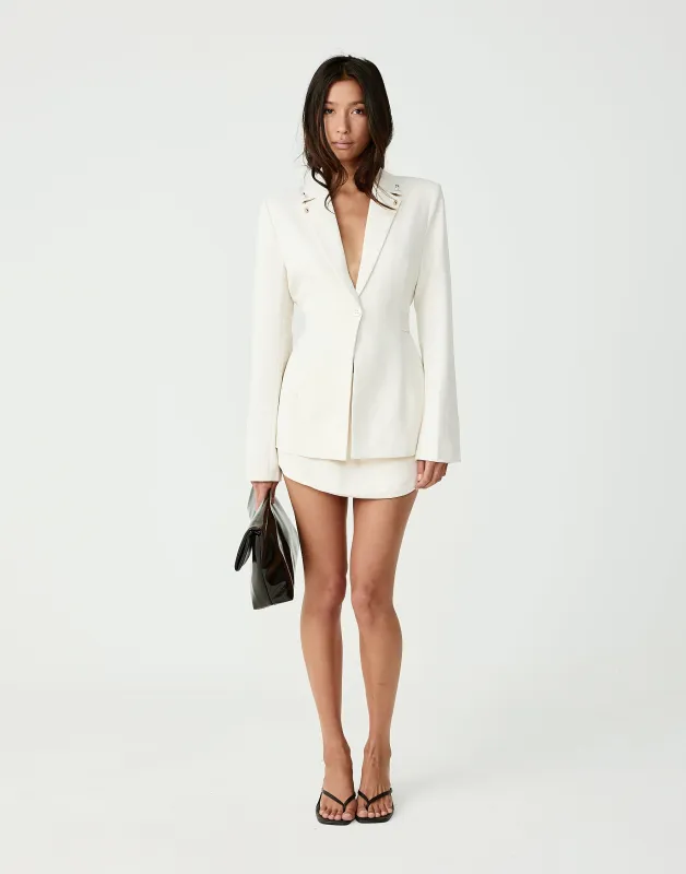 Quinn Blazer (Oat) sold by Charcoal Clothing