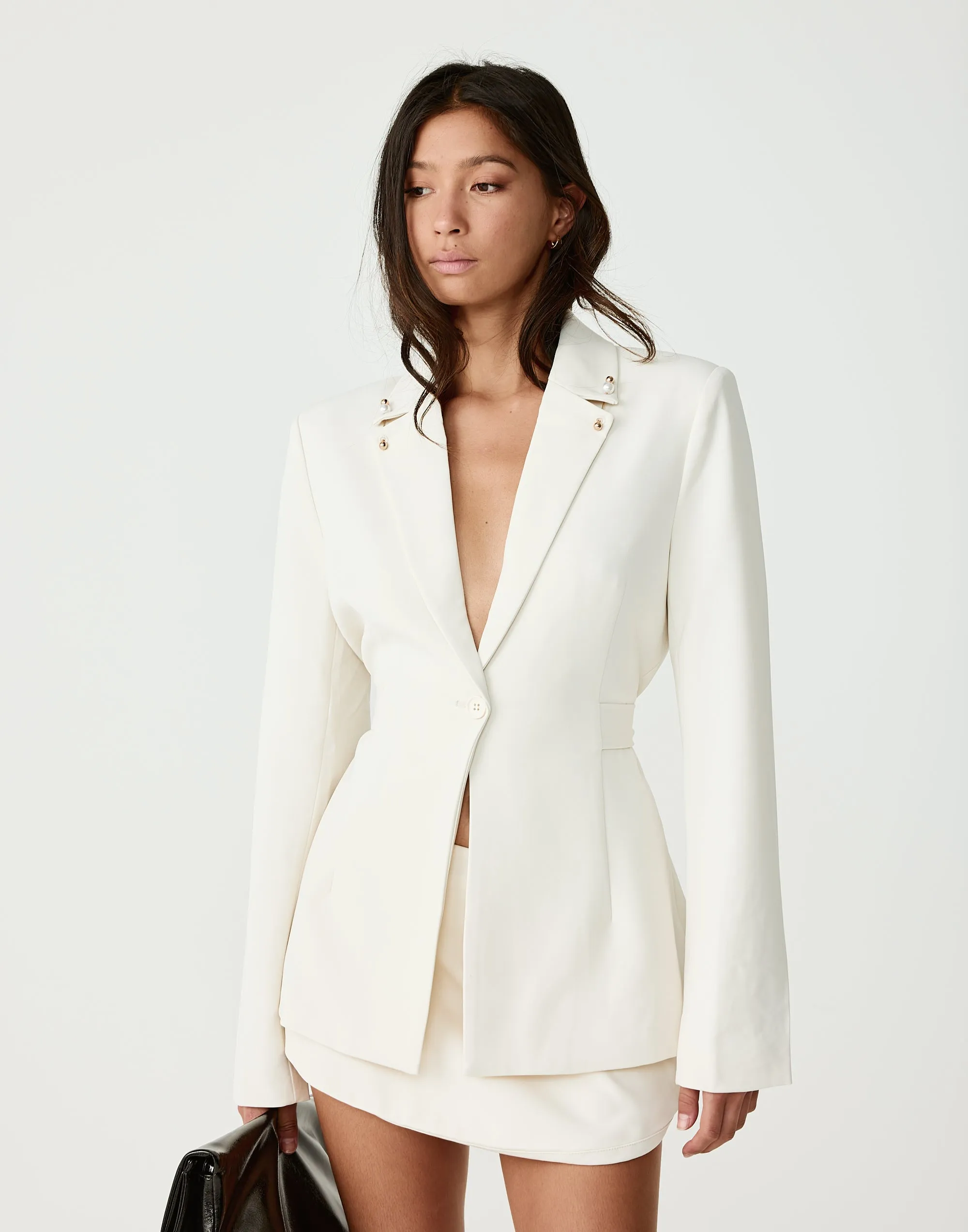 Quinn Blazer (Oat) sold by Charcoal Clothing product image thumbnail 3