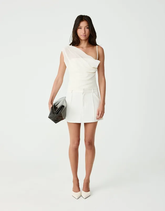 Quinn Mini Skirt (Oat) sold by Charcoal Clothing