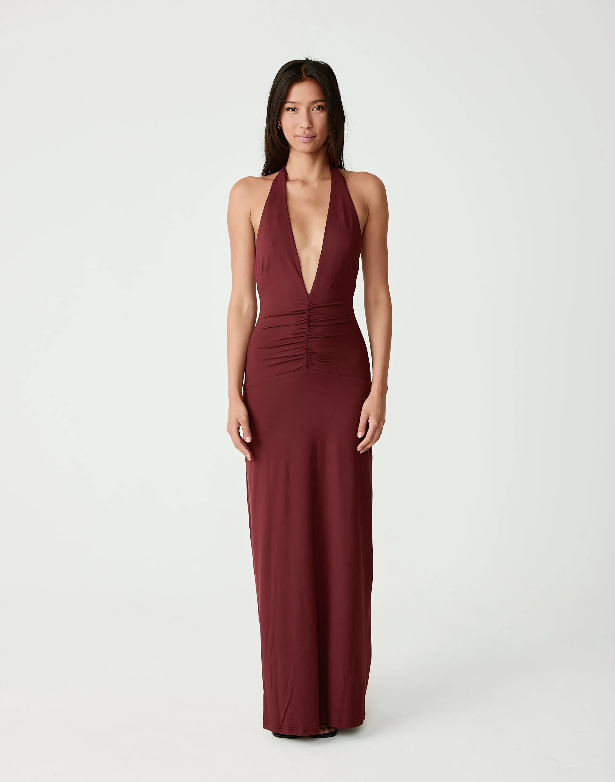 Araminta Maxi Dress (Wine) sold by Charcoal Clothing