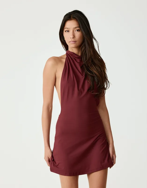 Priya Mini Dress (Wine) sold by Charcoal Clothing