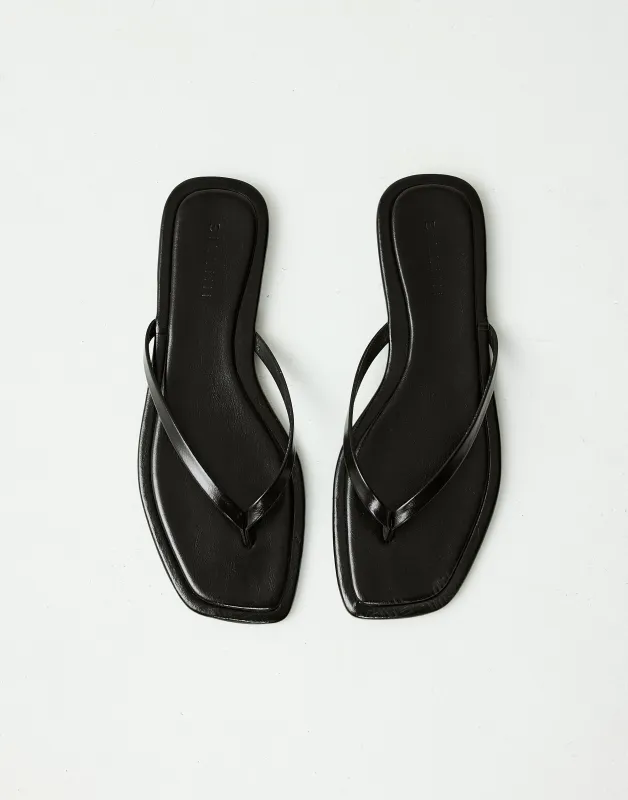 Millicent Sandals (Black Shine) - By Billini sold by Charcoal Clothing