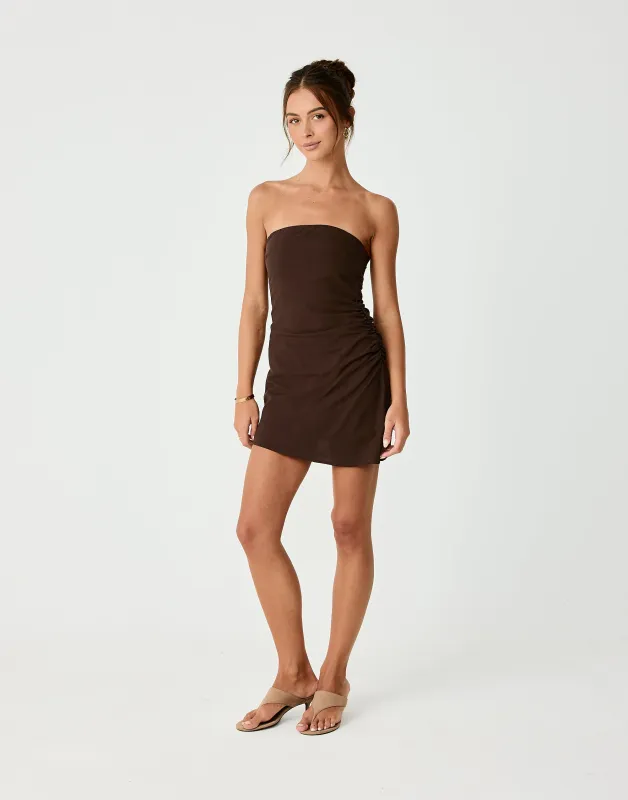 Coastal Mini Dress (Chocolate) sold by Charcoal Clothing
