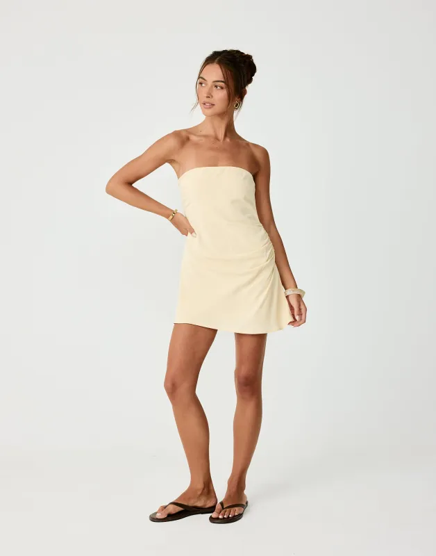 Coastal Mini Dress (Lemon) sold by Charcoal Clothing