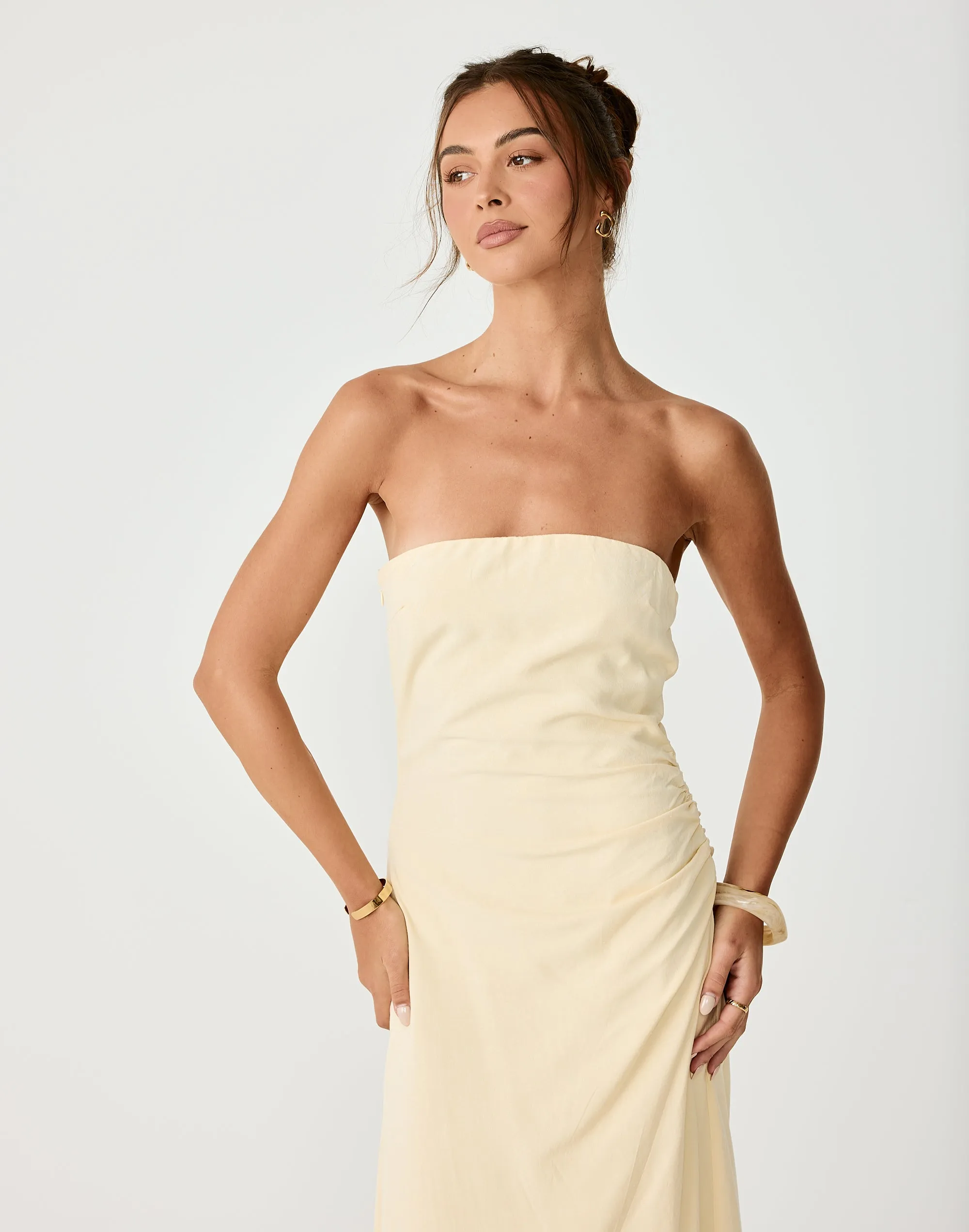 Coastal Midi Dress (Lemon) sold by Charcoal Clothing product image thumbnail 2