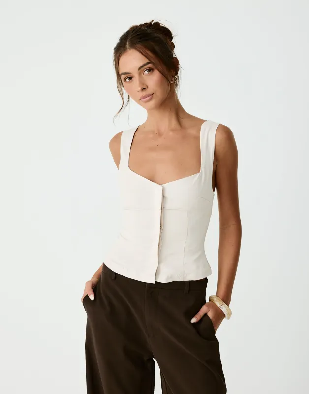 Conway Top (Iced Coffee) sold by Charcoal Clothing