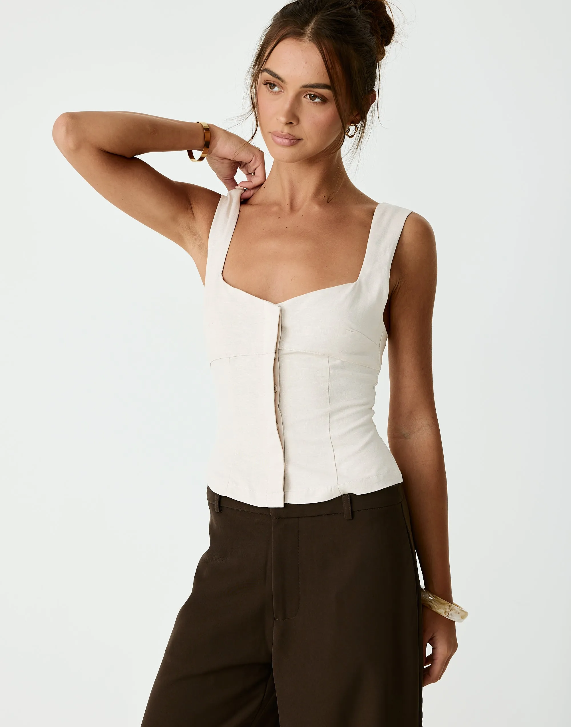 Conway Top (Iced Coffee) sold by Charcoal Clothing product image thumbnail 5
