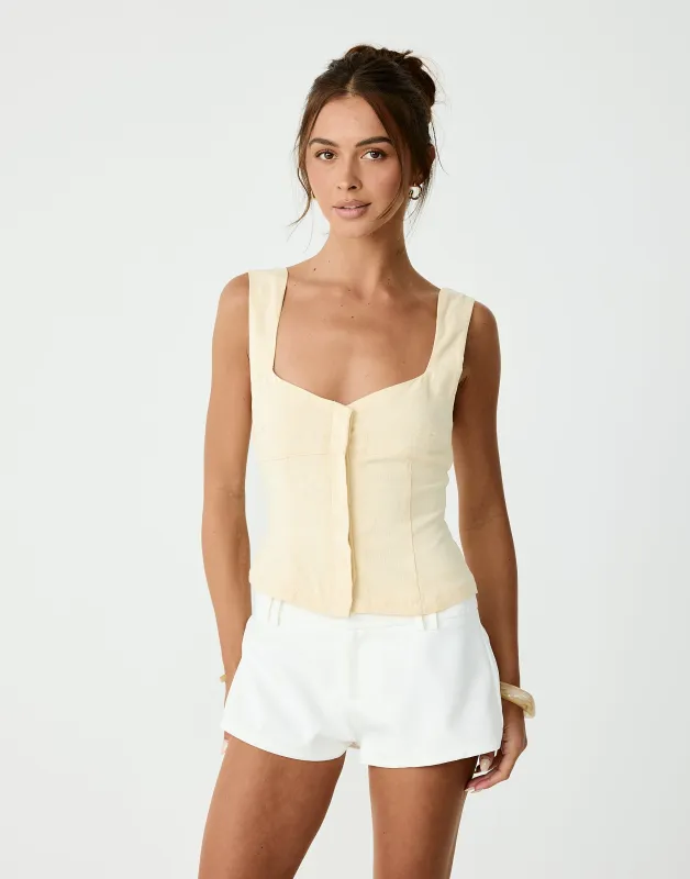 Conway Top (Lemon) sold by Charcoal Clothing