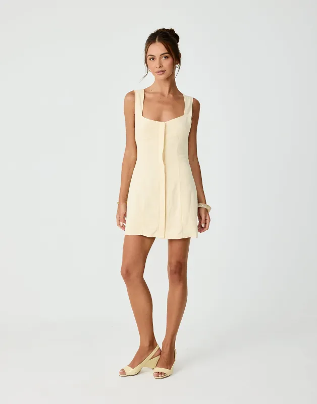 Conway Mini Dress (Lemon) sold by Charcoal Clothing