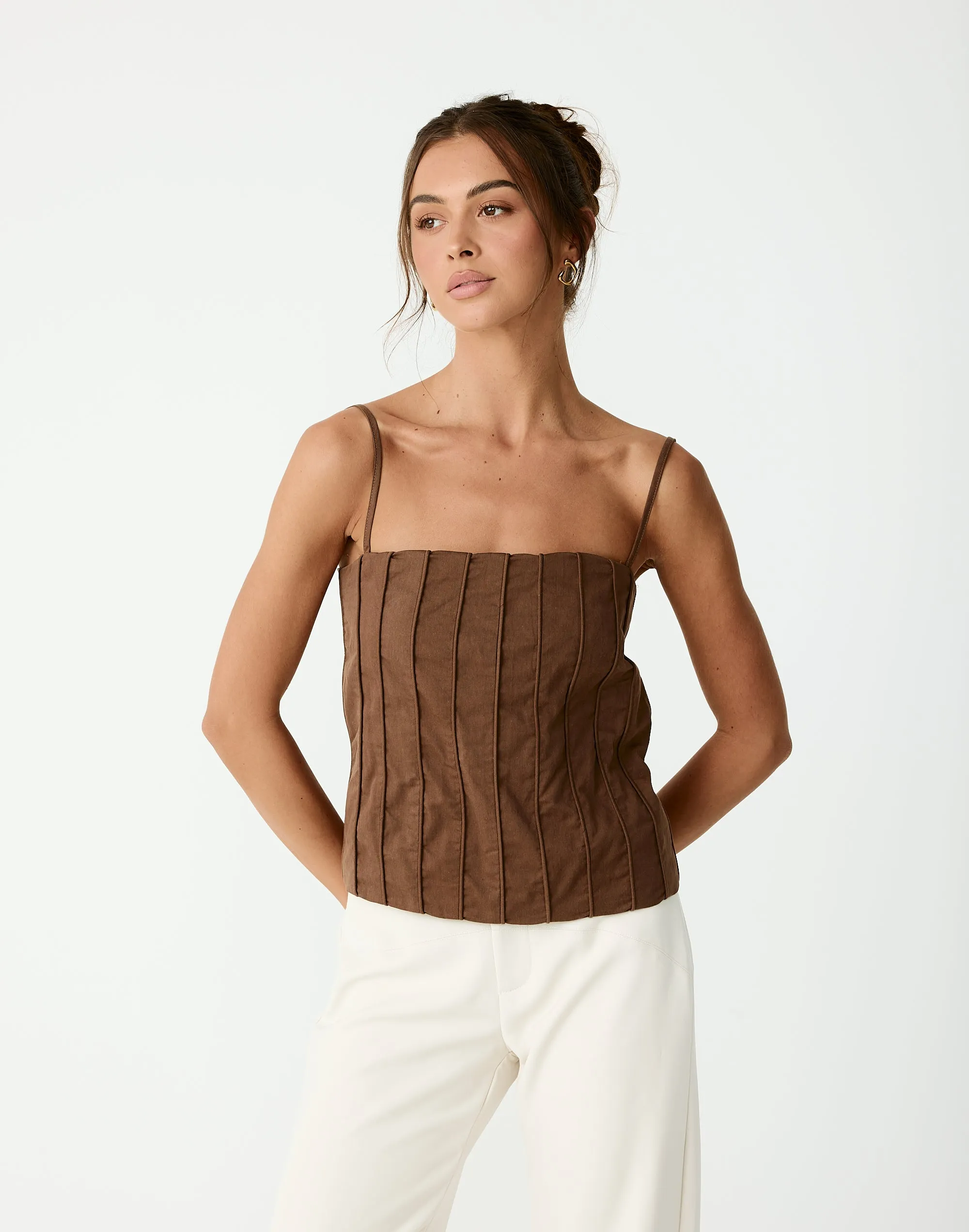 Tropical Top (Coffee) sold by Charcoal Clothing product image thumbnail 3