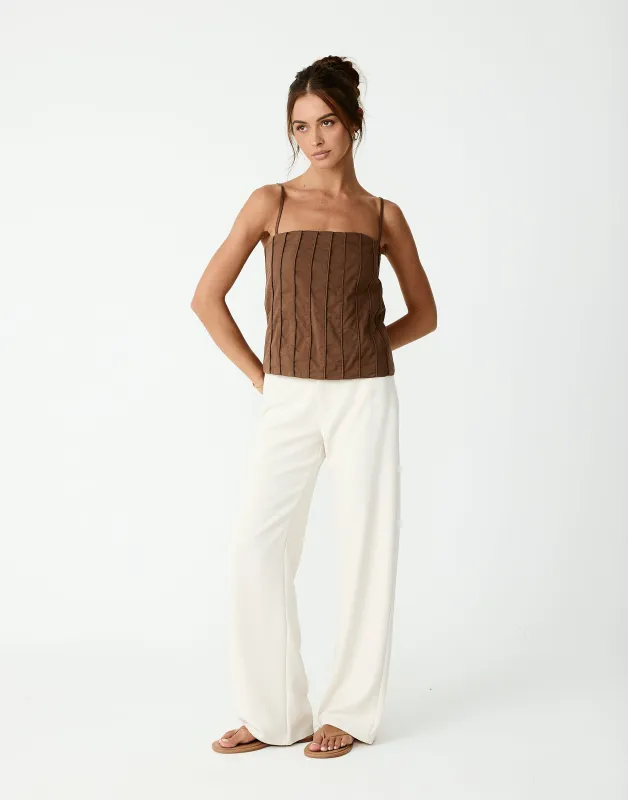 Tropical Top (Coffee) sold by Charcoal Clothing